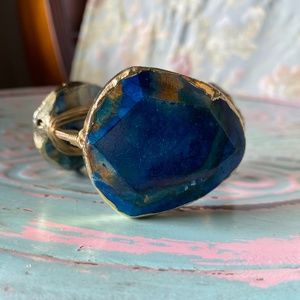 Large Blue Bourbon & Bowties Bracelet